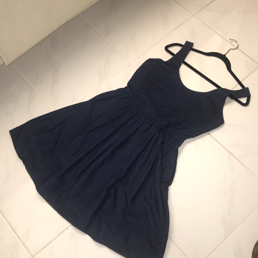 Denim flit and flare dress